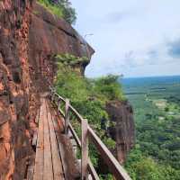 Wooden staircase to mountain top ⛰️