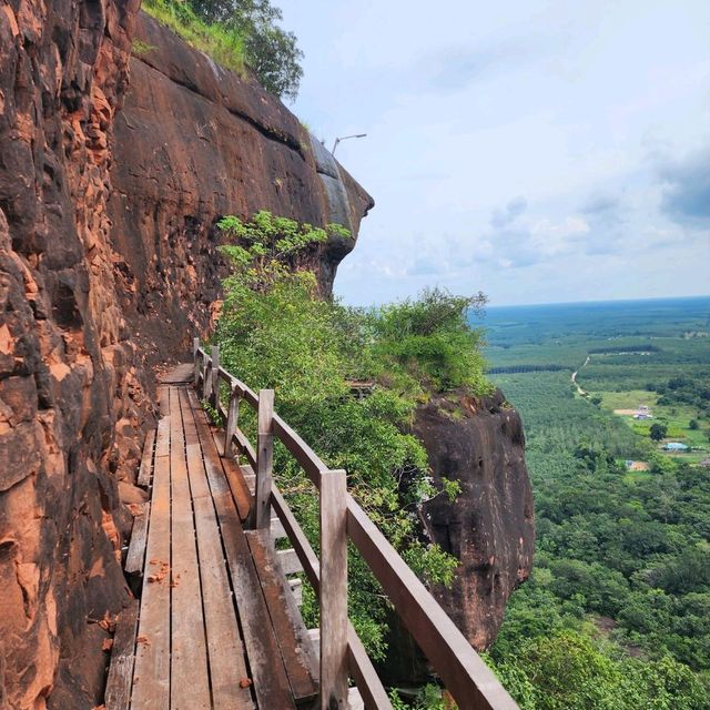 Wooden staircase to mountain top ⛰️