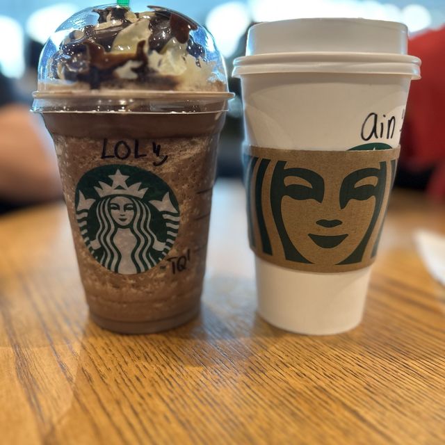 A cup of coffee at Starbucks @ Miri Airport 