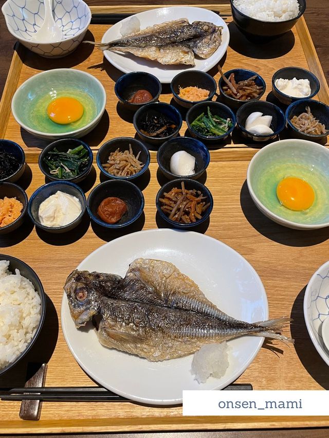 【神奈川 湯河原温泉】小鉢と湯葉が食べれる朝ごはん🍱