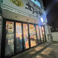 🇰🇷韓国ソウル /地下鉄２号線ライン グイ駅💚絶品🥇サムギョプサルのお店 황금돼지🐷