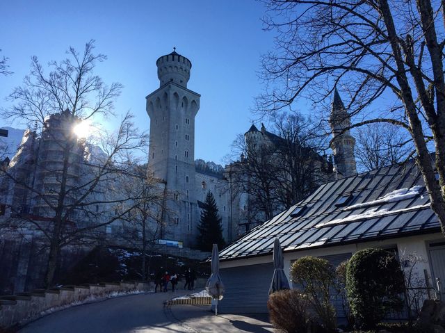 In the fairytale-like Neuschwanstein Castle, admire the fairyland-like snow scenery of the Alps.