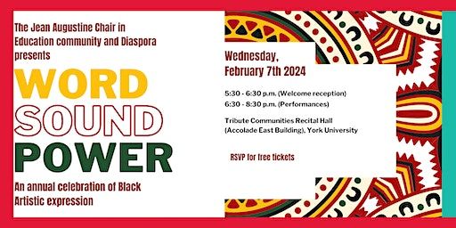 WORD, SOUND, POWER: An Annual Celebration of Black Artistic Expression | Tributes Communities Recital Hall