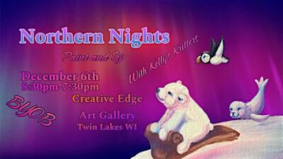 Northern Nights Sip and Paint | Creative Edge Art Gallery