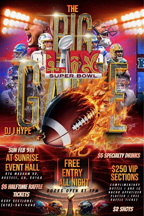 Sunrise Super Bowl Watch Party | 376 Maxham Rd