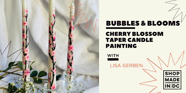 Bubbles & Blossoms Hand Painted Taper Candles | 1121 King St