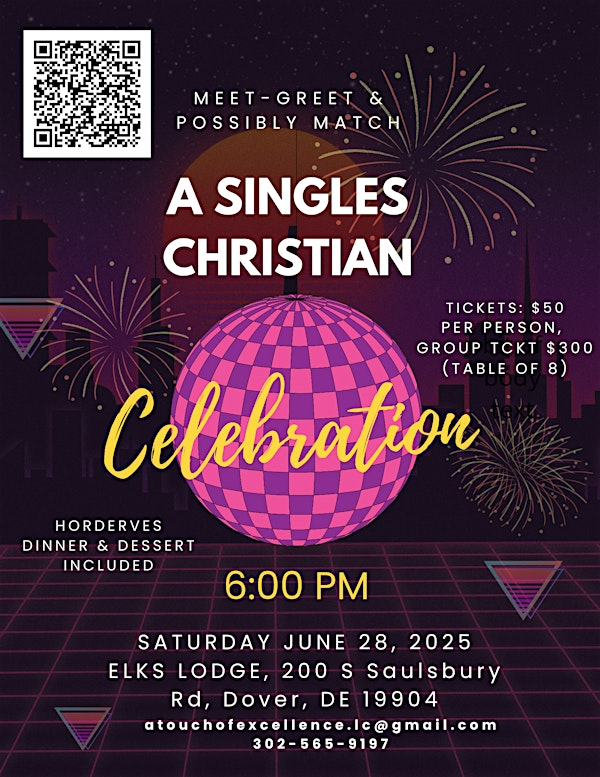 MEET-GREET & POSSIBLY MATCH CHRISTIAN SINGLES EVENT | Dover Elks Lodge