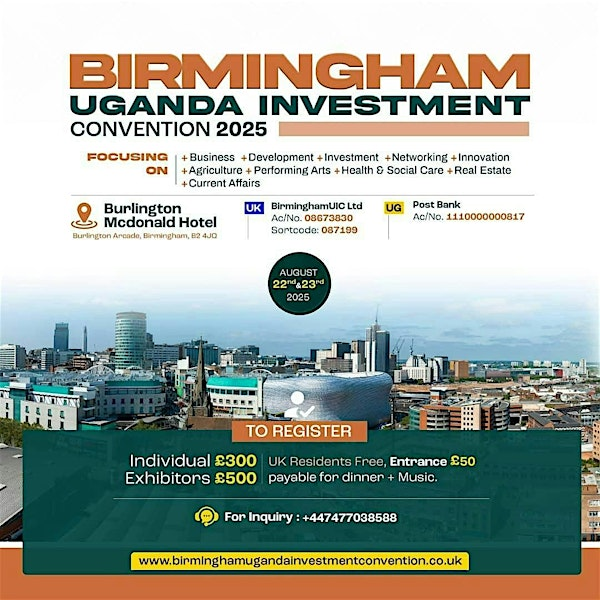Birmingham Uganda Investment Convention | Macdonald Burlington Hotel