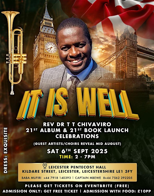 REV DR T T CHIVAVIRO 21st ALBUM & 21st BOOK LAUNCH CELEBRATION! UK | Kildare Street