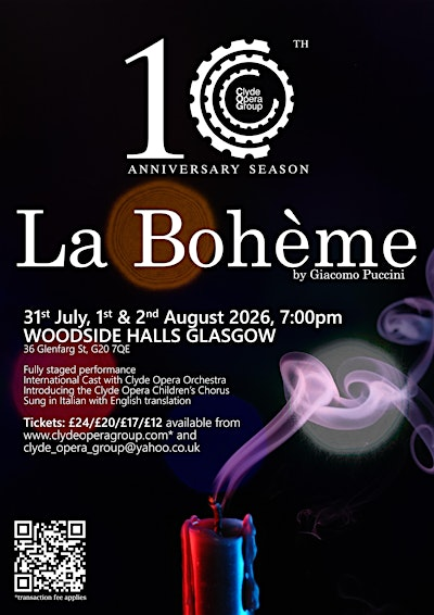 LA BOHÈME, opera in 4 acts by Giacomo Puccini | Woodside Halls