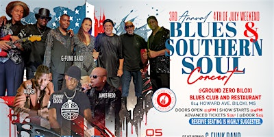Independence Day Weekend Blues and S.S. Concert at Ground Zero Biloxi | Ground Zero Blues Club Biloxi & Restaurant