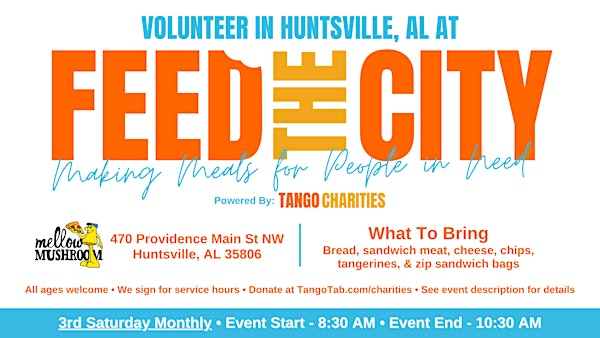 Feed The City Huntsville: Making Meals for People In Need | Mellow Mushroom Huntsville