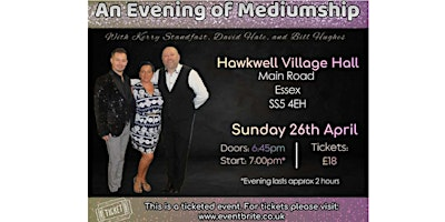 Evening Of Mediumship | Hawkwell Village Hall