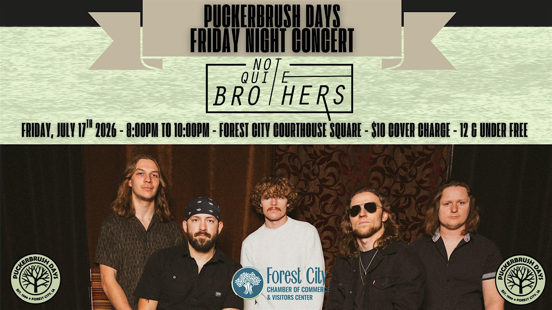 Puckerbrush Days - Not Quite Brothers Concert | Winnebago County Courthouse
