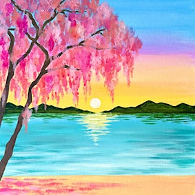 Sip & Paint at Velo Lounge, Bath - "Japanese Wisteria" | Velo Lounge