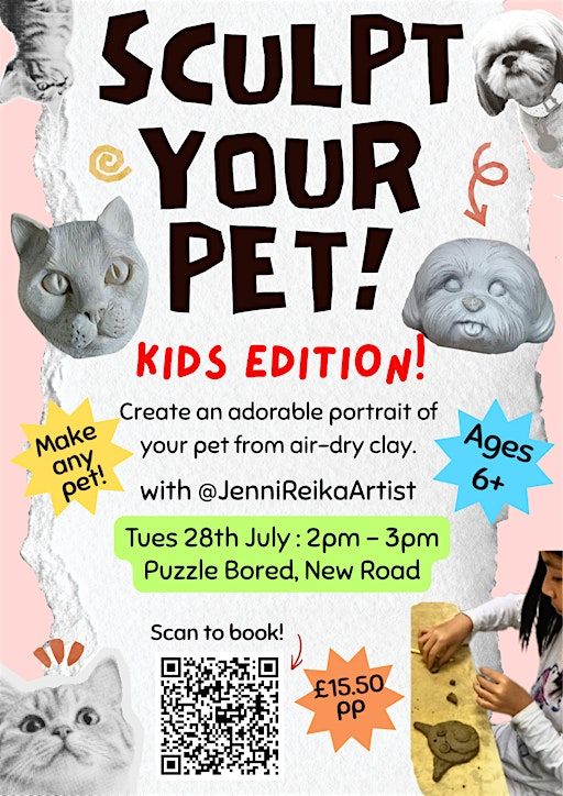 Sculpt Your Pet - Kids Edition! Clay Pet Portrait Workshop @ Puzzle Bored | Puzzle Bored
