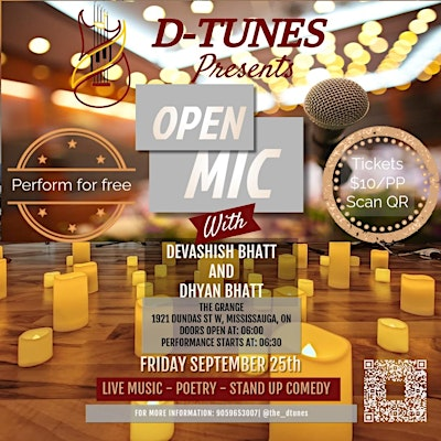 Open MIC by D-Tunes | Heritage Mississauga (Mississauga Heritage Foundation)