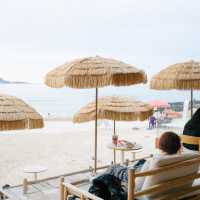 협재해수욕장이 보이는 발리감성 카페🌴
