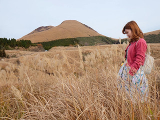 A must-visit place in Kumamoto Prefecture to see the beautiful yellow grasslands📸️📸️📸️