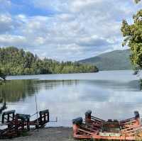 北海道　然別湖の湖底線路
