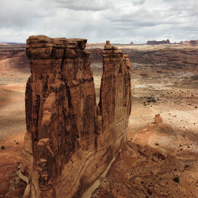 Spectacular aerial views Arches National Park