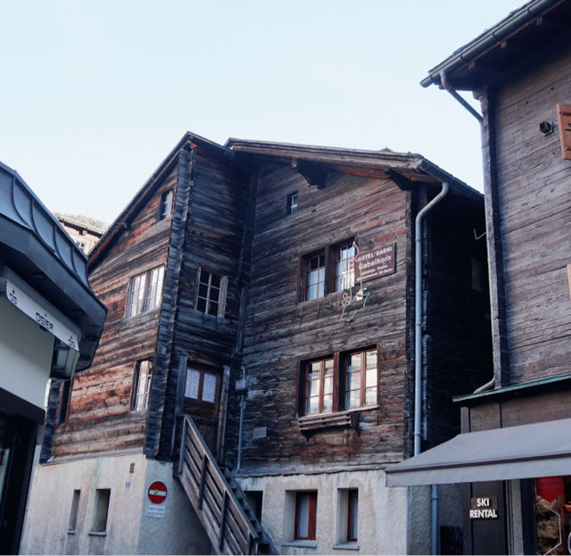 Staying in a wooden house in Zermatt