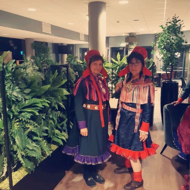 Traditional Dressed up ladies in oslo Norway 