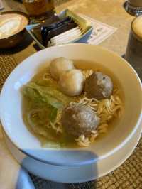 Eating in real Farmhouse break buffet cool env