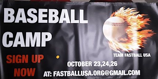 Baseball Camp OCTOBER 23 | Cherokee Youth Sports Complex