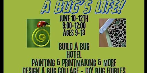 BUG'S LIFE ART CAMP -3 mornings June 10,11,12 build, create, & FUN | The Arts Garage, 118 W Walnut St, Smithville, TN, USA