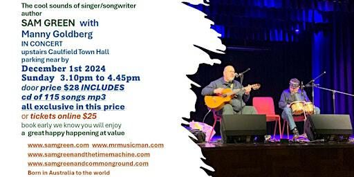 Legend Sam Green appearing in concert | Glen Eira City Council