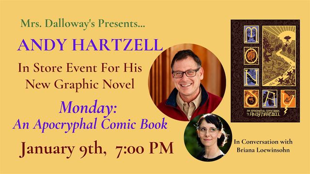 Andy Hartzell's Graphic Novel MONDAY In -Store Event | Mrs Dalloway's