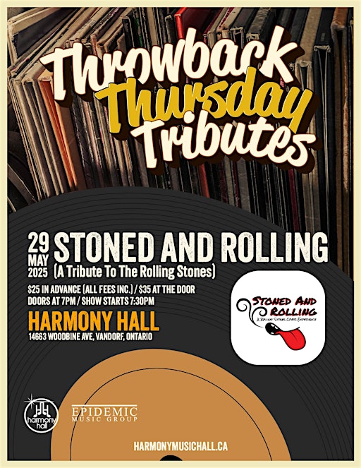 Throwback Thursday Tributes | STONED AND ROLLING (Rolling Stones Tribute) | Harmony Hall