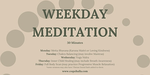 Weekday Meditation, Kelowna, BC | Reflect, Prepare, Rejuvenate | Kelowna, BC
