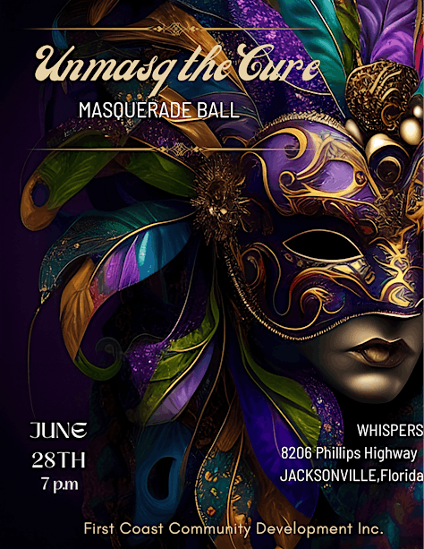 UNMASQ THE CURE- MASQUERADE BALL | Whispers Oysters & crabhouse