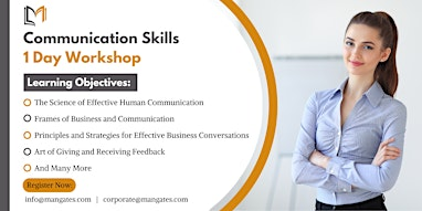 Communication Skills 1 Day Training in Hamilton | For venue details  reach us at: info@mangates.com