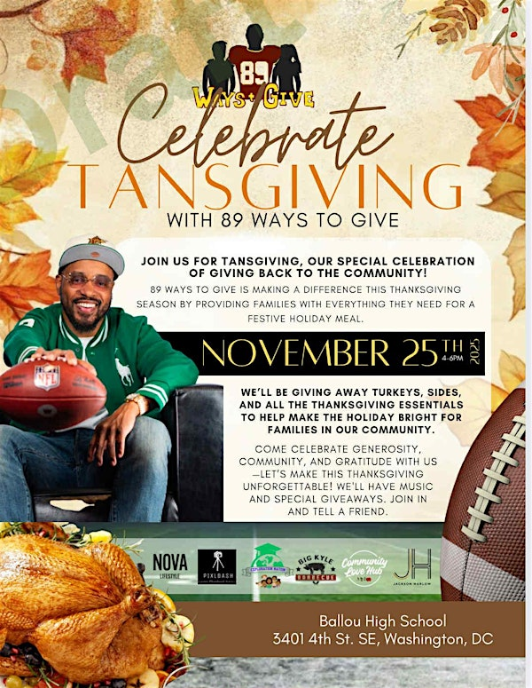 Tansgiving Turkey Drive/Giveaway! | Frank W. Ballou High School