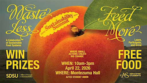 SDSU 4th Annual Sustainability Summit | Montezuma Hall in Student Union (Map pin directs to campus generally)