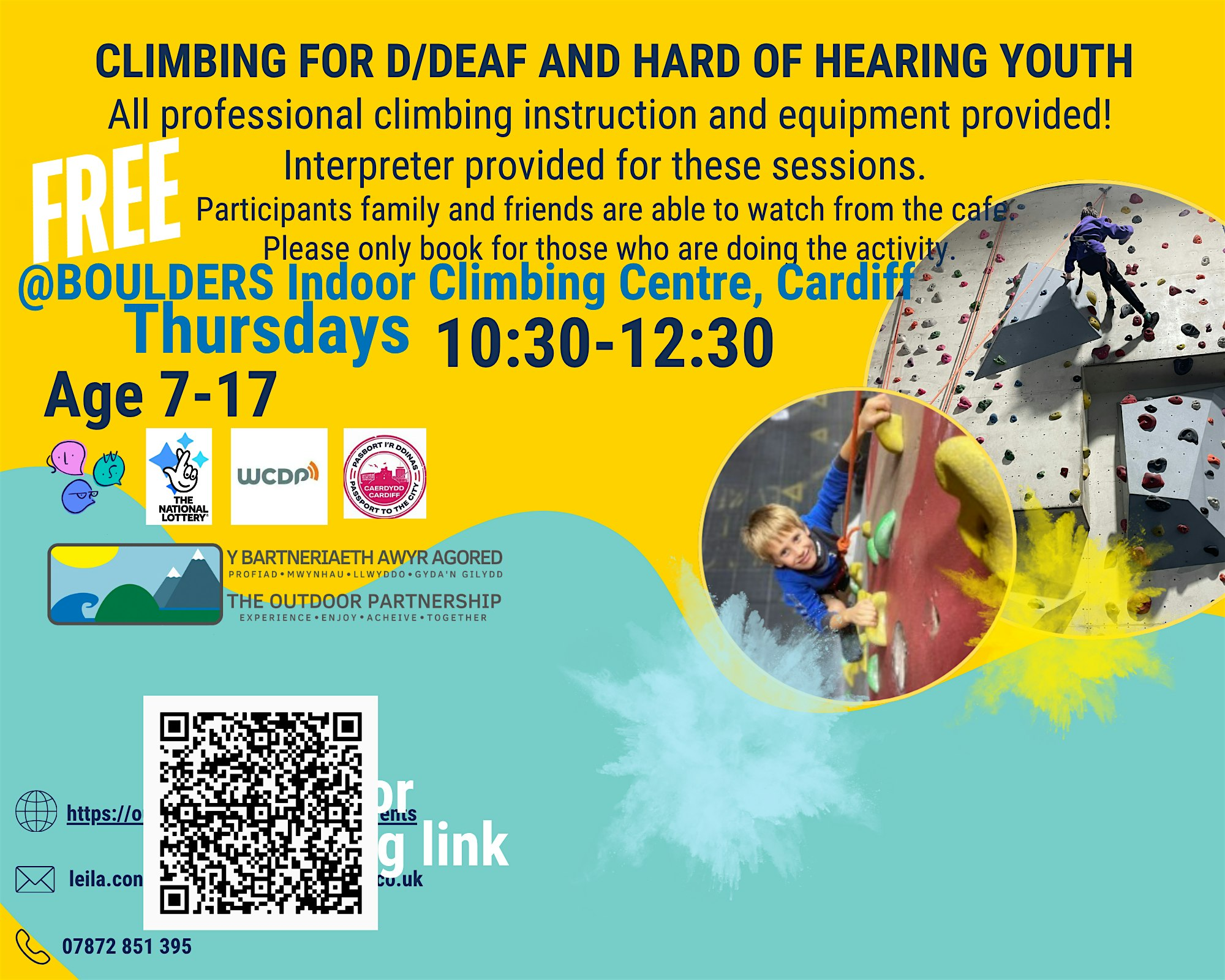 D/Deaf and  Hard of Hearing Youth CLIMBING-Cardiff | Central South Wales
