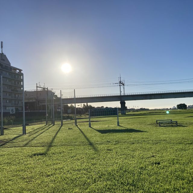 【東京】広い空と川の見える　多摩川