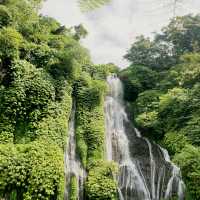 50 Meters high twin waterfall in  Munduk,Bali