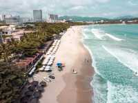 Surfing and relaxing at Dadong hai beach.