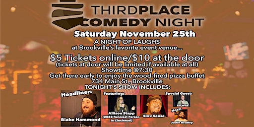 Third Place Comedy Night | Third Place, Main Street, Brookville, IN, USA