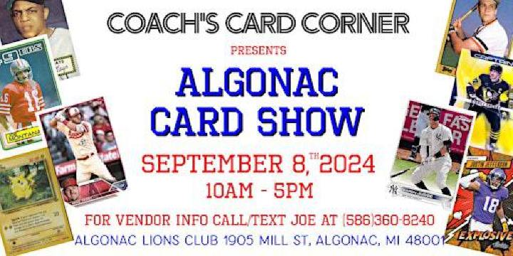 Algonac Sports Cards & More Show | Algonac Lions Hall