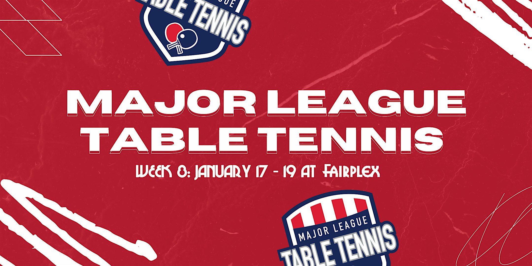 Major League Table Tennis | Pomona, CA | Jan 17-19, 2025 *3- Day Pass* | Fairplex