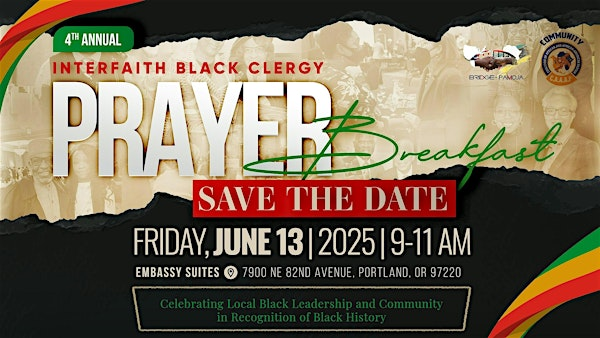 4th Annual Interfaith Black Clergy Prayer Breakfast | Embassy Suites by Hilton Portland Airport