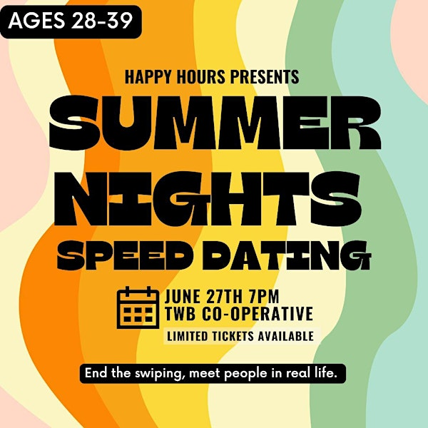 Summer Nights Speed Dating Ages 28-39 @TWB Co-operative Brewing (Kitchener) | TWB Brewing