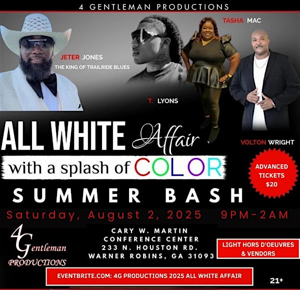2025 "All White Affair "Summer Bash" | Cary W. Martin Conference Center