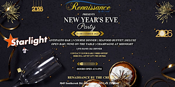 New Years Eve Dinner & Dance | Renaissance by the Creek