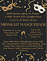 New Year’s Eve Midnight Masquerade, Hosted by JP Socials x DJ Lou | Serbian Centre